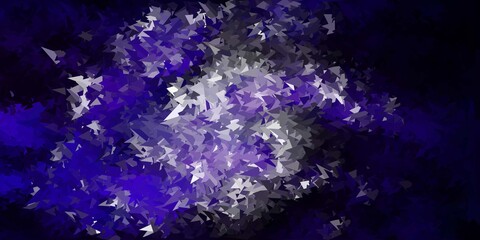 Dark purple vector polygonal pattern.
