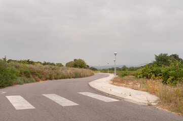 Naklejka premium route avec passage piétons 