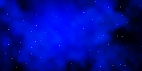 Fototapeta na wymiar Dark BLUE vector layout with bright stars.