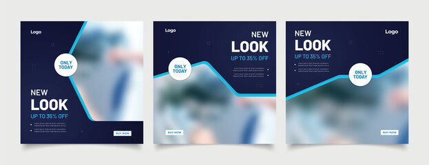 New look concept banner template design. Discount abstract promotion layout poster. Super sale vector illustration. 