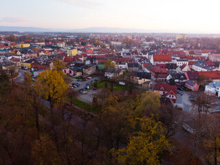 Pszczyna jesienią/Pszczyna town in autumn, Silesia, Poland 