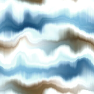 Ocean blue tie dye wave stripe texture background. Seamless white linen boho textile effect. Distressed acid wash coastal living style pattern. Nautical maritime wavy line beach fashion swatch.

