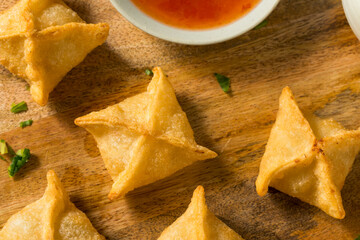 Homemade Fried Crab Rangoon Wontons