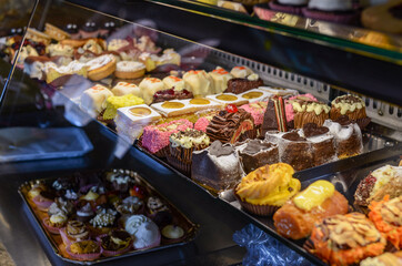 delight dessert in italian pastry shop