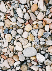 Beautiful stones in different colors at Sejerøbugten, Asnæs, in Denmark.