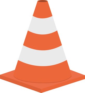 recommend clip art: Vector emoticon illustration of a traffic cone