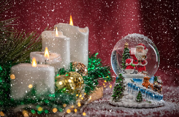 christmas decoration with candle