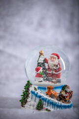 santa claus with christmas tree