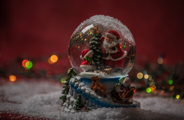 christmas decoration on the snow