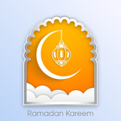 Ramadan Kareem greeting card or the Muslim festival occasion.