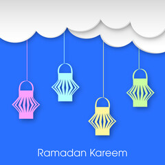 Ramadan Kareem greeting card or the Muslim festival occasion.