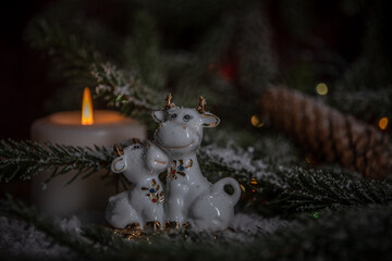 New Years Decoration Cow Bull