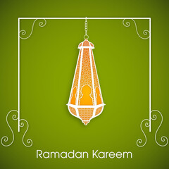Ramadan Kareem greeting card or the Muslim festival occasion.