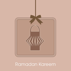 Ramadan Kareem greeting card or the Muslim festival occasion.