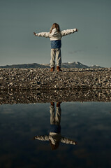child and his mountains