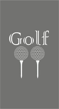 Golf Balls On Grey Back Ground