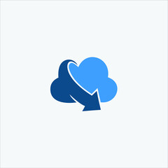 Fototapeta na wymiar cloud technology logo design inspiration 