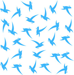 Flying Birds Seamless pattern vector