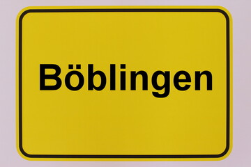 Grafische Darstellung des Ortseingangsschildes der Stadt Böblingen