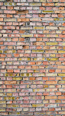 Texture and background for the material. Unique red brick wall texture pattern