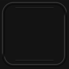 Dark gray background with a convex volumetric frame. Vector illustration.