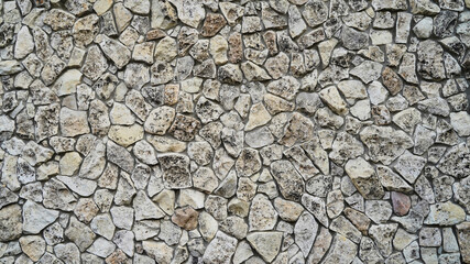 Texture and background for the material. Unique texture pattern of stone decorative wall, stones in the wall