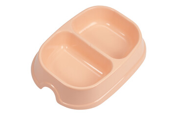 Empty bowl for cats isolated on white background