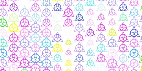 Light Multicolor vector backdrop with mystery symbols.