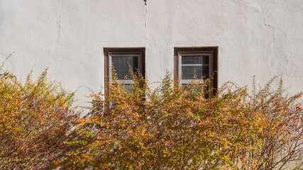 Two windows on a heritage house
