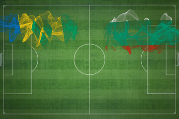 Saint Vincent and the Grenadines vs Bulgaria Soccer Match, national colors, national flags, soccer...