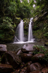 Fototapeta na wymiar Sapun waterfall at Nan Province Thailand