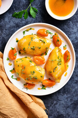 Chicken breasts in apricot sauce