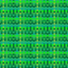 Seamless pattern created by several green tone squares
