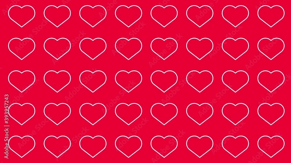 Poster heart animated background patterns.4k video