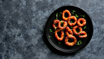 Bacon wrapped onion rings