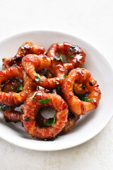 Bacon wrapped onion rings