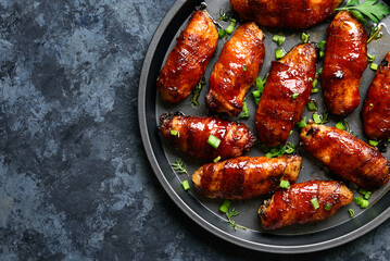 Bacon wrapped grilled chicken wings