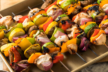 Homemade Grilled Chicken Kebab Skewers