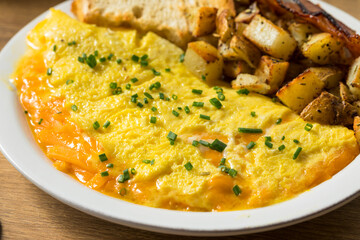 Homemade Healthy Cheese Omelet for Breakfast