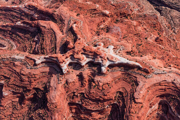 Aerial View, Green River,  Canyonlands National Park, Utah, Usa, America