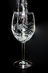 wine glass with water