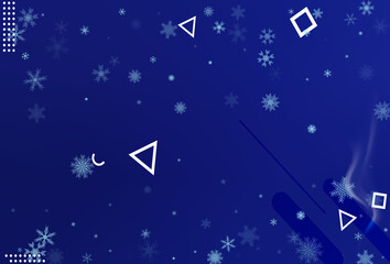 Obraz na płótnie Canvas Winter christmas snowflake background. Vector.