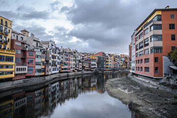 River with colorful houses