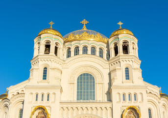 Obraz premium Naval Cathedral of Saint Nicholas in Kronstadt, St. Petersburg, Russia