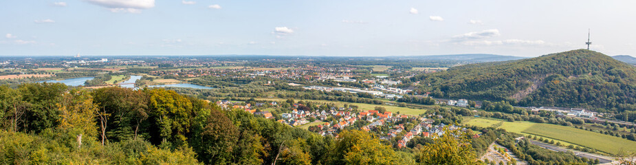 Emperor William Monument in Porta Westfalica North Rhine-Westphalia Germany
