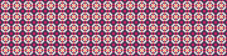 Fototapeta premium Abstract Cross Pattern Dots Logo generative computational art illustration