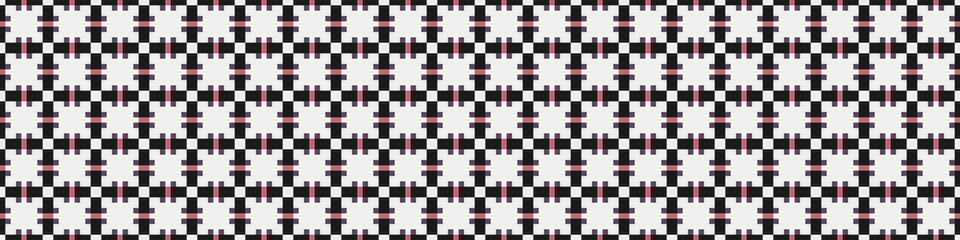 Fototapeta premium Abstract Cross Pattern Dots Logo generative computational art illustration