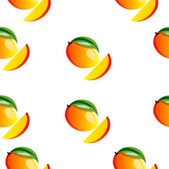 Seamless square pattern with Mango, Slice for tiles texture, , Plywood Texture, wall sticker and textile design.Print