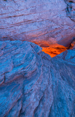 Sunrise in Mesa Arch, Canyonlands National Park, Utah, Usa, America