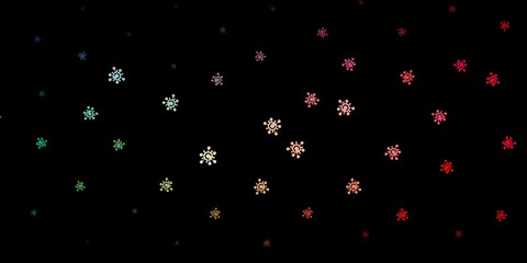 Dark green, red vector texture with disease symbols.